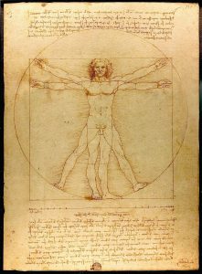 Der Vitruvianische Mensch ist eine der berühmtesten Zeichnungen des Künstlers und Naturwissenschaftlers. Bildquelle: Pixabay.de