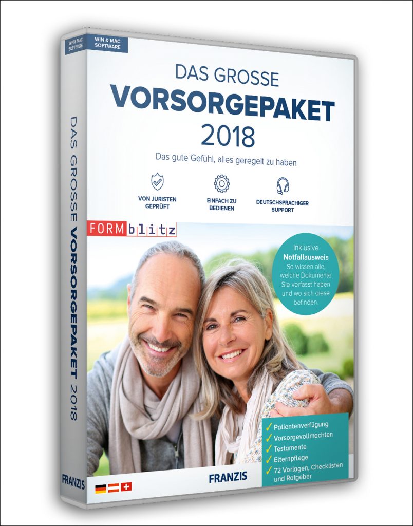 Das Große Vorsorgepaket 2018. CD-ROM. - 59plus