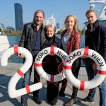 Die SOKO Wien: Major Carl Ribarski (Stefan Jürgens), Frau Oberst Dr. Henriette Wolf (Brigitte Kren), Gruppeninspektorin Penny Lanz (Lilian Klebow), Bezirksinspektor Simon Steininger (Michael Steinocher). Copyright: ZDF/Hans Leitner