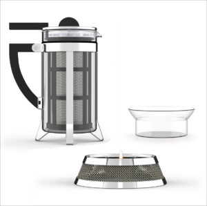 LASZLO Kaffeebereiter Set im Bauhaus Stil.
